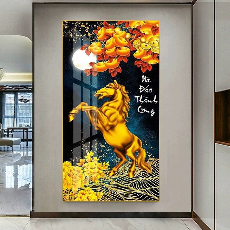 Tranh Treo Decor "Mã Đáo Thành Công" Tranh Decor - Tranh Treo Phòng khách, Tranh Treo phòng ngủ, Tranh tráng gương