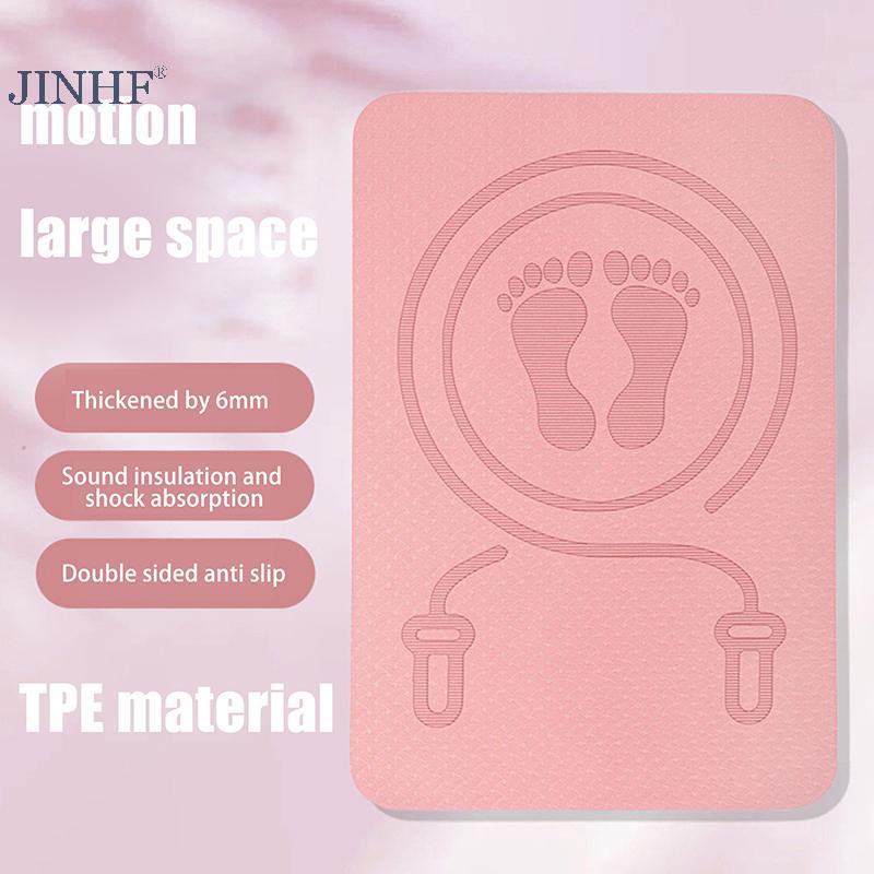 JinHF Thảm Tập Luyện Đa Năng 6mm - Chống Sốc & Tiếng ỒN, Phù Hợp Cho Nhảy Dây, Yoga và Gym