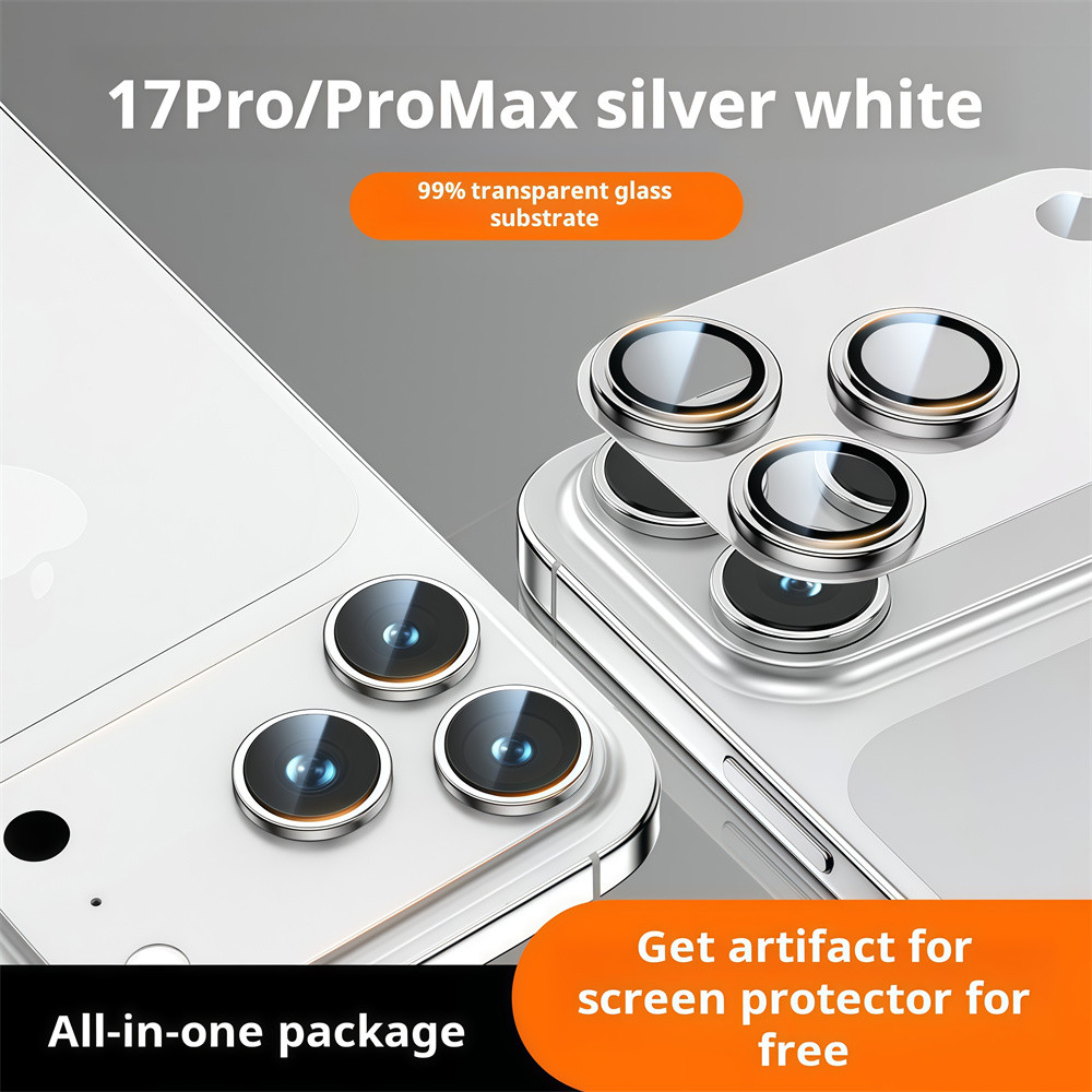 Phim ống kính kim loại thủy tinh độ phân giải cao tích hợp chất lượng cao cho iPhone 17 Pro Max Phim bảo vệ màn hình ống kính cho ống kính máy khoan flash