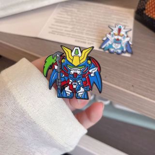 2 Cái / bộ Gundam Robot Di Động Phù Hợp Với Trâm Cài Anime 2D Ngoại Vi Huy Hiệu Túi Trang Trí Pin