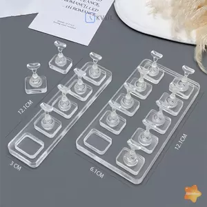 1 / 5 / 10 Lưới Đứng Móng Tay Không Từ Tính Mẫu Móng Tay Hiển Thị Móng Tay Giá Đỡ Sơn Móng Tay Đầu Móng Tay Có Thể Tái Sử Dụng Mới