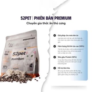 PREMIUM Hạt S2Pet Premium Gói 1Kg Siêu Topping Ruốc Cho Mèo Mọi Lứa Tuổi