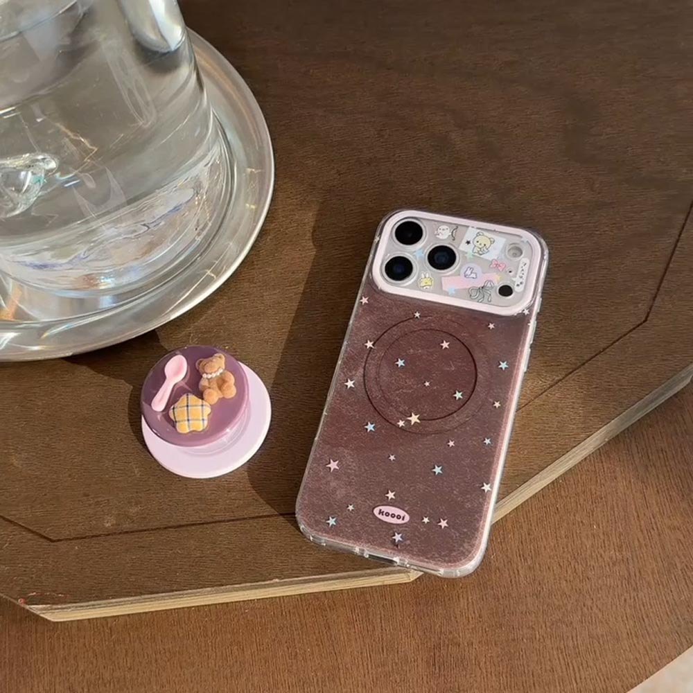 Ốp Lưng Cứng Tương Thích Với iPhone 13 14 14Pro 14ProMax 15 15Pro 15ProMax 16 16Pro 16ProMax 17 17Pro 17ProMax Ốp Nam Châm Họa Tiết Ngôi Sao Nhiều Màu Sắc
