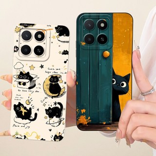 Ốp Lưng Cho Honor X5b Plus Vỏ Bảo Vệ Camera Hoạt Hình Dễ Thương Thỏ Mèo Silicon Lỏng Vỏ Mềm Cho HonorX5b Plus Capa