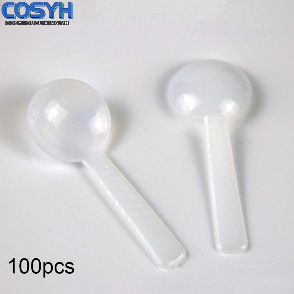 <cosyh>High Quality 1g White Plastic Measuring Spoon Set of 100 for Multiple Occasions