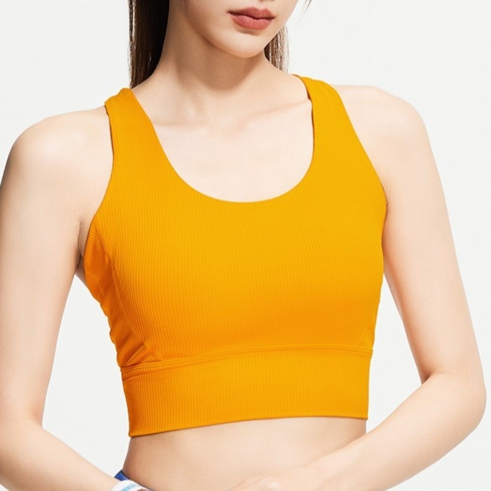 HARRIETT Áo Ngực Yoga Thể Thao Nữ, Họa Tiết Crossover, Chống Sốc, Tác Động Cao, Miếng Lót Cố Định, Liền Mạch, Dùng Tập Gym Yoga