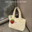 Túi xách YUUKII, Túi đeo vai bằng vải Cotton có thể tái sử dụng, Quà tặng sáng tạo Màu xanh Túi Satchels dung tích lớn Sử dụng hàng ngày