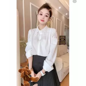 Áo sơ mi dài tay phối cổ ren độc đáo phong cách trẻ trung năng động XIMIMI SP401