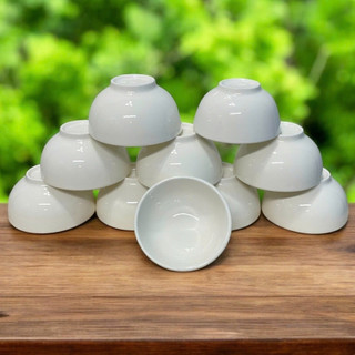 Bộ 10 bát cơm trắng, chất liệu sứ, giá rẻ, phù hợp mọi không gian bếp