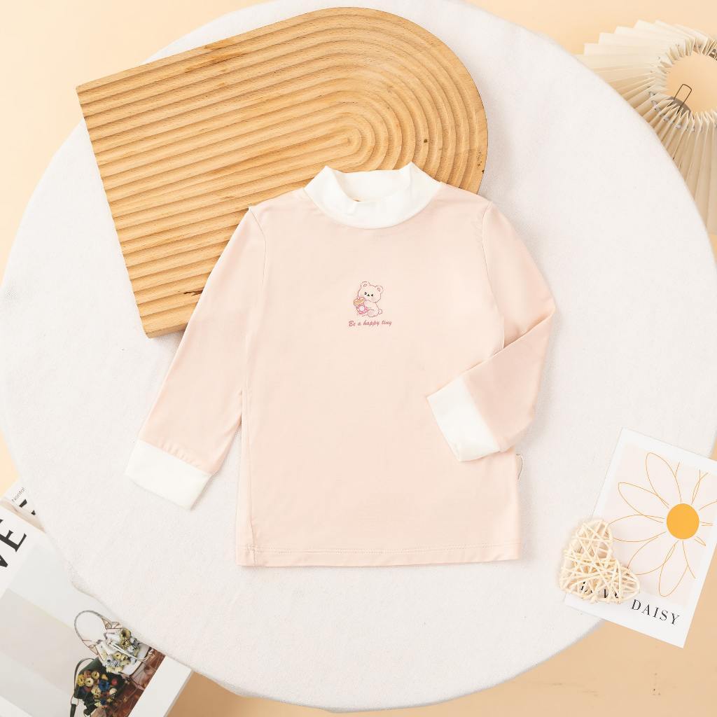 Áo giữ nhiệt cho bé trai bé gái UNBEE cổ 3cm chất tencel mềm mịn, giữ ấm - Áo thu đông cho bé