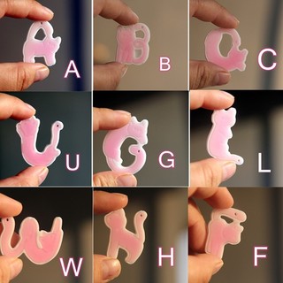 Jay Silicone Charm Khuôn Mẫu Tái Sử Dụng Mèo Hình Chữ Mặt Dây Chuyền Khuôn Thích Hợp Cho Nhựa Móc Khóa Vòng Cổ Accesso