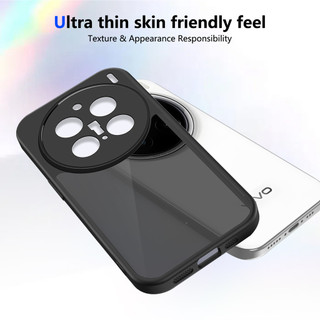 Dành Cho Vivo X200 Pro 5G Ốp điện thoại Cứng Mờ Da-Cảm Giác Mềm Khung TPU Chống Sốc Mỏng Vỏ