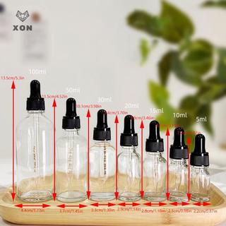 [XON] Chai nhỏ giọt có quy mô Thuốc thử Giọt mắt Thủy tinh trong suốt Hương liệu Chai pipet lỏng Chai có thể đổ lại Du lịch [Mina]