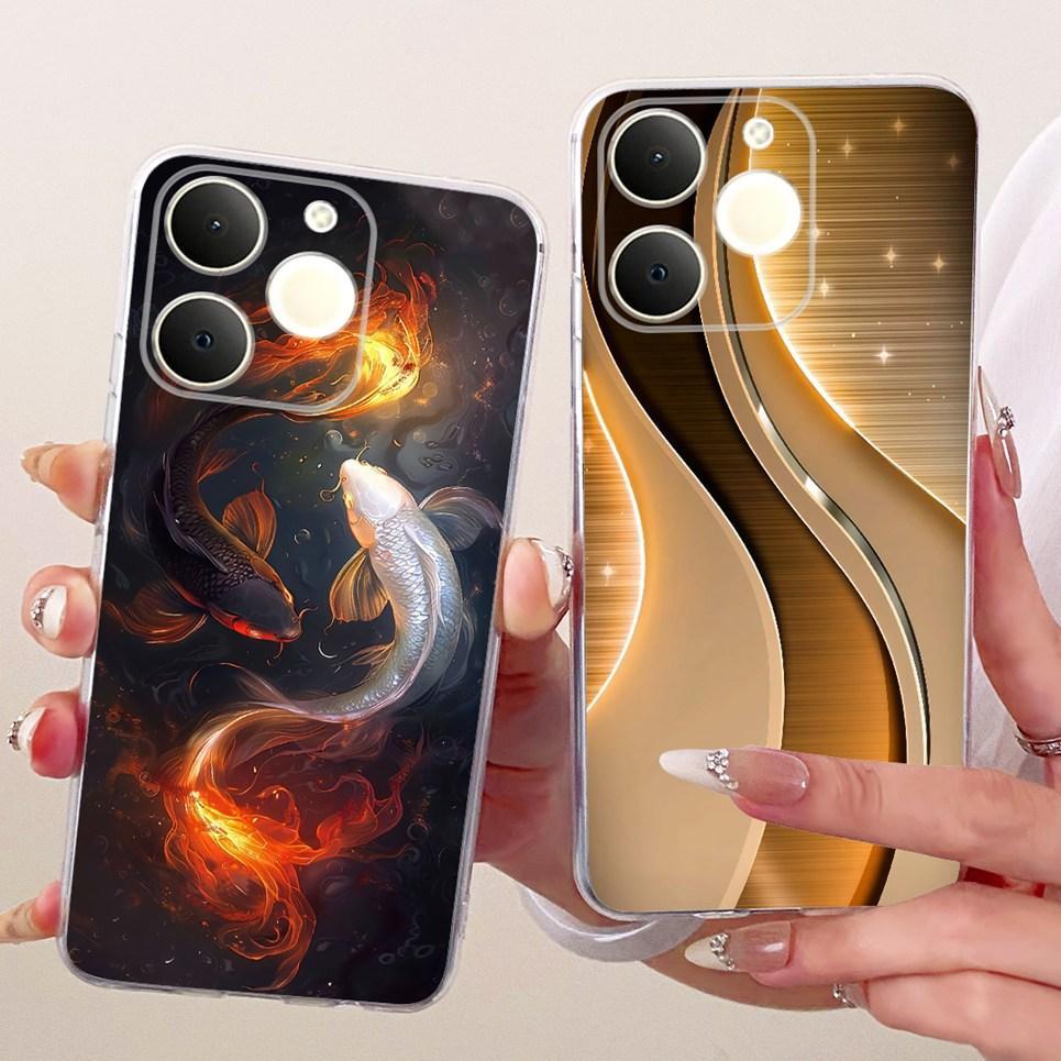 Dành Cho Realme C71 Ấn Độ RMX5313 Ốp Lưng Điện Thoại Realme Note 70 70T Narzo 80 Lite 4G Vỏ Rồng Động Vật Mèo Trong Suốt Silicon Mềm