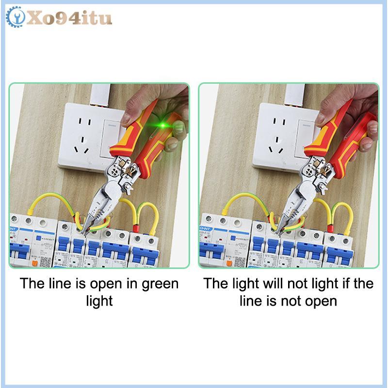 XOITU Kìm Điện 8 Trong 1 Đa Năng Đa Năng Dây Tước Kìm Đo Điện Chống Trơn Trượt Dây Tước Kìm VN