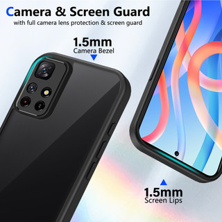 Dành Cho Xiaomi POCO M4 Pro 5G Ốp điện thoại Cứng Mờ Da-Cảm Giác Mềm Khung TPU Chống Sốc Mỏng Vỏ