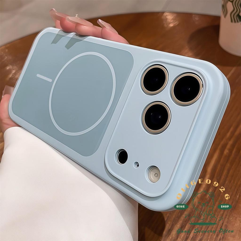 【 Ốp lưng iPhone17 】 Macaroon màu da cảm giác lỏng từ tính Vỏ điện thoại iphone17 Pro Max 16 15 cho vỏ iPhone Vỏ mềm silicon TPU chống sốc