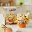 Khối xây dựng YOLOGO, Động vật hoạt hình Gạch xây dựng bằng nhựa Đồ chơi, Chủ đề tráng miệng Mèo dễ thương Thỏ trong chậu Khối hoa Quà tặng trẻ em