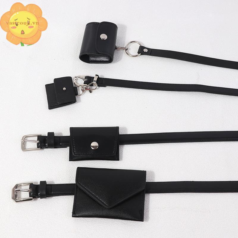 VASTJI Retro Phong Cách Hàn Quốc Nữ Thắt Lưng Túi Chìa Khóa Điện Thoại Kép Trang Trí Dây Mỏng Phụ Kiện Thời Trang Cho Nữ VN