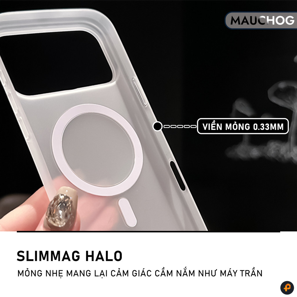 Ốp Nhám Mờ Chống Vân Tay Siêu Mỏng Vòng Từ Tính 3D Cho Điện Thoại iPhone 17 Pro Max 16 15 14 13