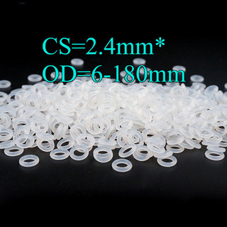 Vòng đệm chữ O CS2.4mm * OD6-180mm Vòng đệm silicon trắng vòng chữ O cấp thực phẩm Vòng cao su chống thấm nước Vòng đệm đàn hồi [JYD-ZZ-Z]