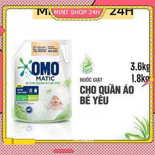 [HỎA TỐC] Nước giặt omo matic cho quần áo bé yêu 3.6kg, nước xả comfort 1.7L cho bé yêu -chính hẵng