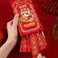 12 Cái / bộ 2026 Năm Ngựa Sáng Tạo May Mắn Vẽ Năm Mới May Mắn Trượt Phong Bì Màu Đỏ Để Tặng