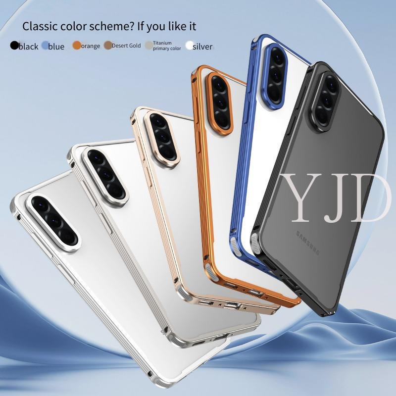 YJD Dành Cho Samsung Galaxy A56 A36 Khung Trần Kim Loại Khung Ống Kính Kim Loại Không Có Bảng Lưng Tản Nhiệt Chống Rơi Vỏ Điện Thoại