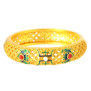 Vòng tay men cloisonne thủ công Bắc Kinh - Phong cách hoàng gia, sang trọng và sáng bóng