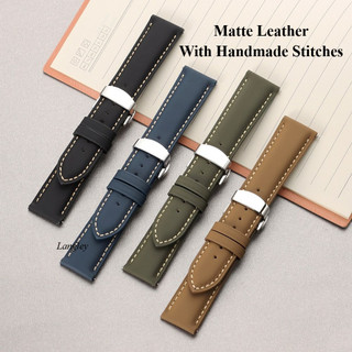 Vintage Matte Phát Hành Nhanh Da Thật Chính Hãng Dây Đeo Đồng Hồ 18mm 20mm 22mm Da Bò Mờ Da Bò Đồng Hồ Vòng Tay Cho SEIKO Diver Lặn Cho Nam Nữ Đồng Hồ Đeo Tay