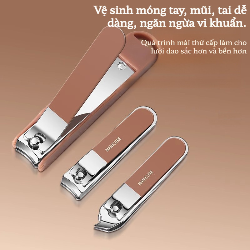 ✨𝐎𝐑𝐈𝐆𝐈𝐍𝐀𝐋✨Bộ cắt móng tay/bộ cắt móng tay/dụng cụ làm móng tay/tăm bông ngoáy tai/tỉa lông mũi/dũa móng tay/kéo cắt móng tay bằng thép không gỉ gia dụng