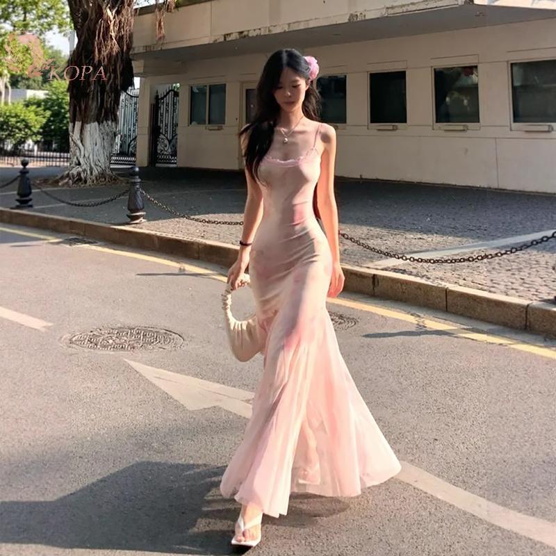 KOPA Đầm Hoa Nữ Quấn Mông Ôm Body, Phù Hợp Dáng Đuôi Cá