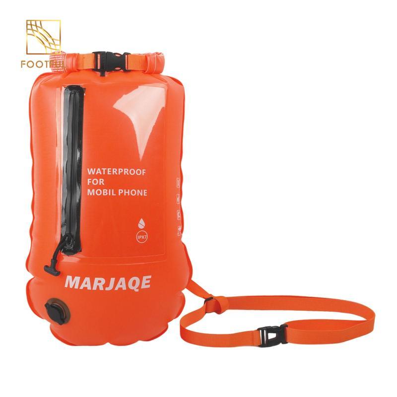Balo phao khô chuyên dụng 20L, màu cam sáng, tiện lợi cho hoạt động ngoài trời như đi biển và câu cá.