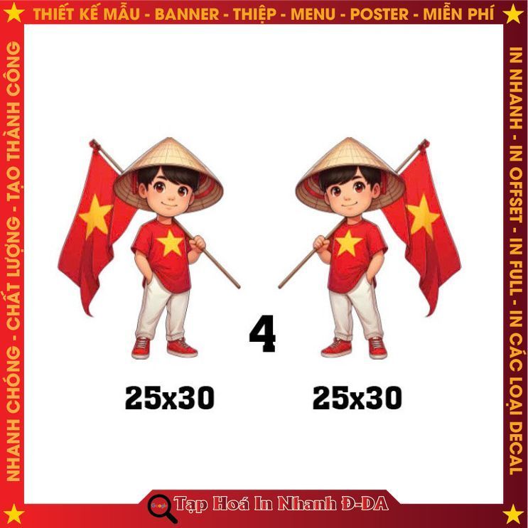 Tem dán xe máy, ô tô, xe bán tải và xe khách dành cho thanh niên yêu nước - 1 bộ 2c