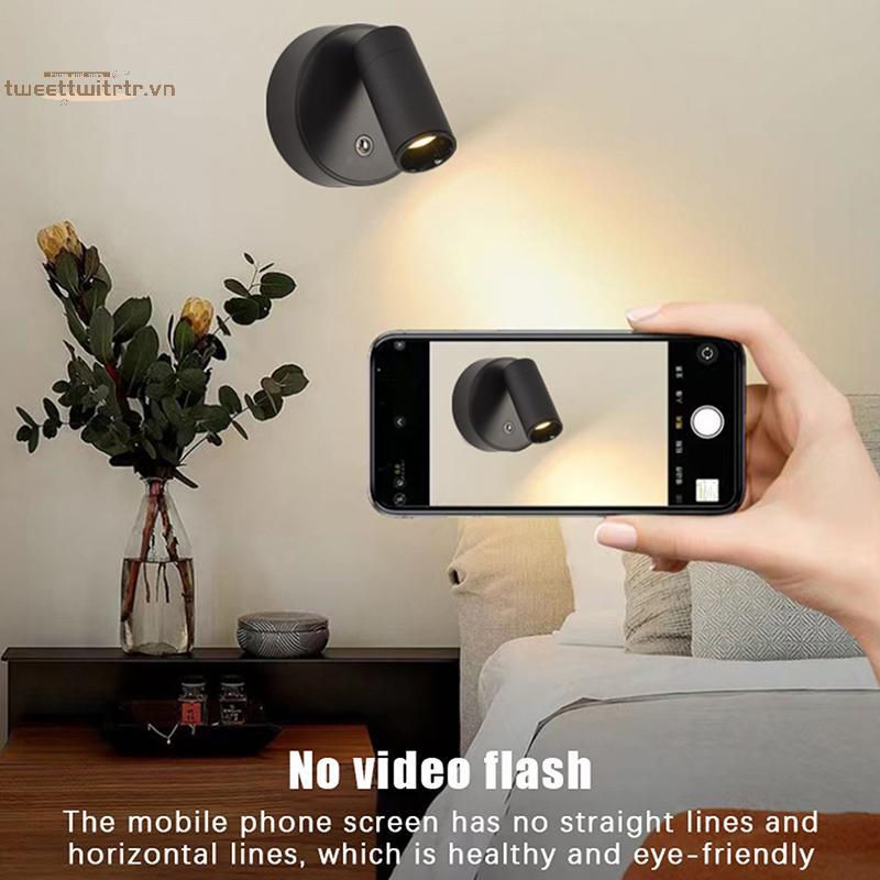 TRTR Spotlight Touch 2000mAH Đế Từ Tính Led Đèn Tường Không Dây USB Sạc Tường Tủ Treo Tường VN