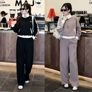 Bộ đồ nữ 2DA dày cao cấp, khoá cổ nỉ LOẠI MỘTT - chữ alo mẫu mã siêu xinh, phong cách -thuba94