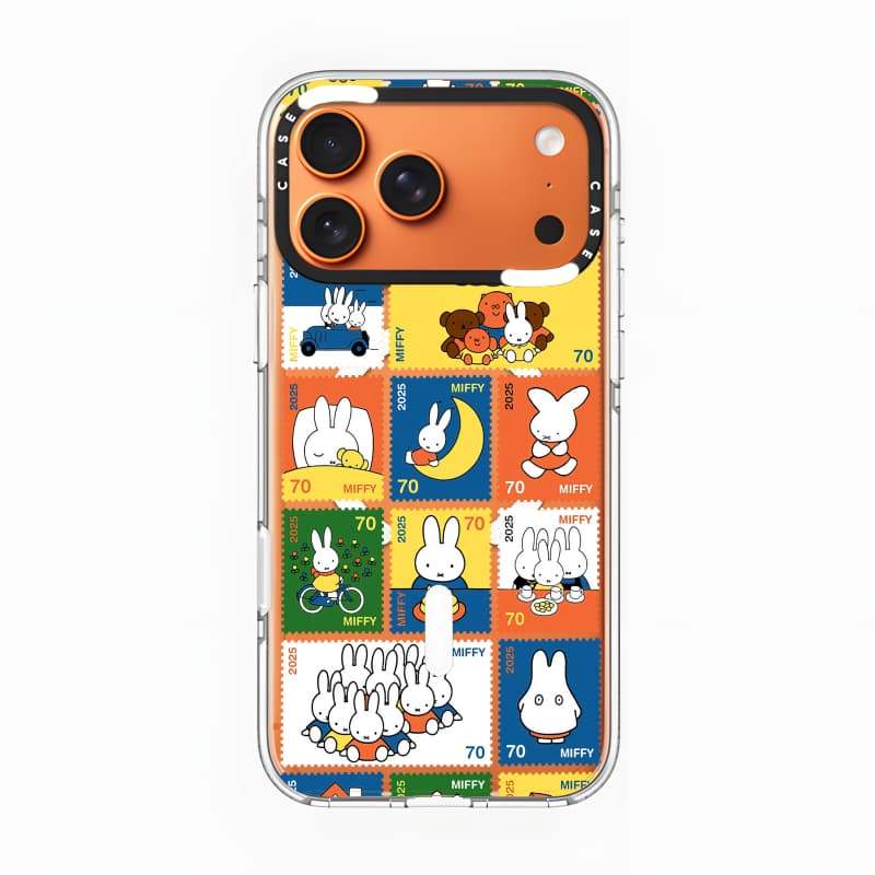 CASECASE X Miffy 70 Tem Ốp Lưng Hút Từ Tính Trong Suốt Cho iPhone 17 / 16 / 15 / 14 / 13 Pro Max | Mặt sau Acrylic bảo vệ vỏ Crystal Clear với bao bì cao cấp
