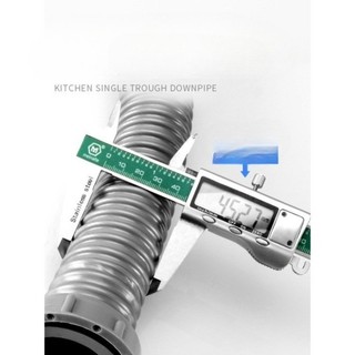 Ống thoát nước bồn rửa nhà bếp, chậu rau củ bằng thép không gỉ mở rộng, bồn rửa, ống thoát nước, phụ kiện vòng niêm phong khử mùi [YMH-MB]