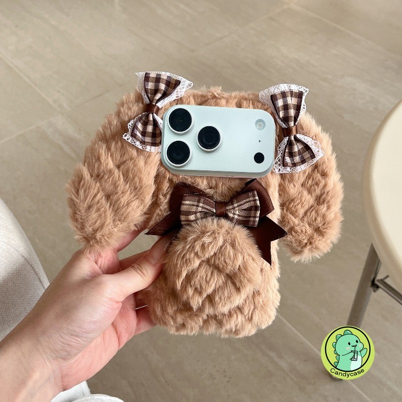Ốp Điện Thoại Thỏ Sang Trọng Dễ Thương Cho Vivo X300 X200 FE X200S X100 Ultra X100S X90 X90S X80 Lite Pro Plus Mini 5G 4G Vỏ Mềm Tai Thỏ Lông Mùa Đông Thanh Lịch