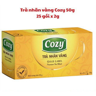 Trà nhãn vàng Cozy 50g Gồm 25 gói x 2g - Hương Vị Sâu Lắng Từ Vùng Trà Việt