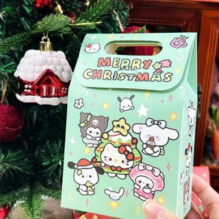 Túi Đựng Quà Gift Cute Dạng Giấy Giáng Sinh Noel Có Quai Xách Hoạ Tiết Timo GQ67
