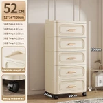 Tủ Nhựa Ngăn Kéo 52cm Cao Cấp - Thiết kế 5 ngăn di động đa năng cho phòng khách, đầu giường và đựng đồ ăn nhẹ — ảnh 2