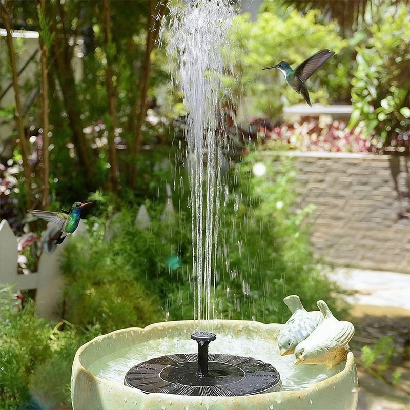 Đài Phun Nước Năng Lượng Mặt Trời,  Đa Dạng Kiểu Phun, Chống Mưa IP65,Cho Hồ Cá/Non Bộ
