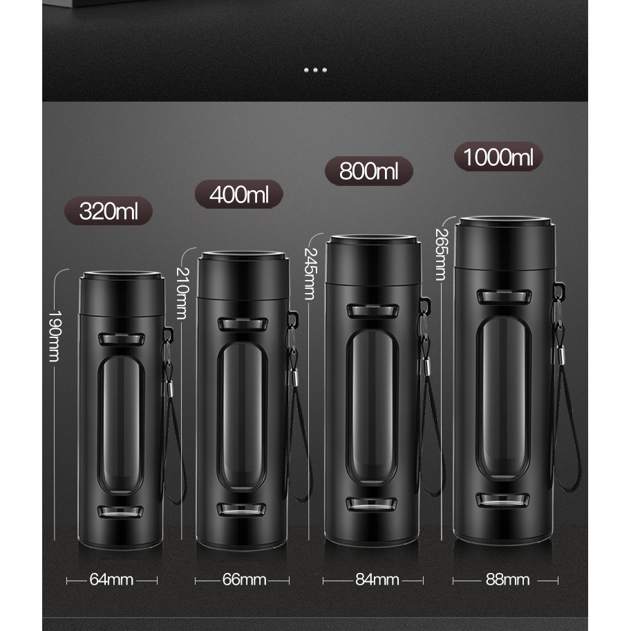 Cốc Chai Thủy Tinh 800ml Có Dây Lọc Hộp Nhựa Cốc Thủy Tinh Chai Nước Cách Nhiệt Hai Lớp Cốc Nước Di Động Chịu Nhiệt Bong Bóng Trà Cốc nfuser Nước Thủy Tinh Trà Chai