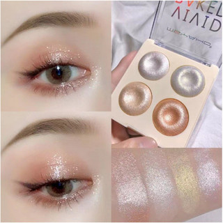 Bột Nướng Bốn Màu Đĩa Cao Lấp Lánh Lấp Lánh Lấp Lánh Phấn Mắt Nhấp Nháy Mịn Lấp Lánh Gừng Độ Bóng Cao