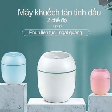 Máy Phun Sương Khuếch Tán Tinh Dầu Tỏa Hương Thơm có kèm 1 lọ tinh dầu Tạo Độ Ẩm Máy Xông Tinh Dầu