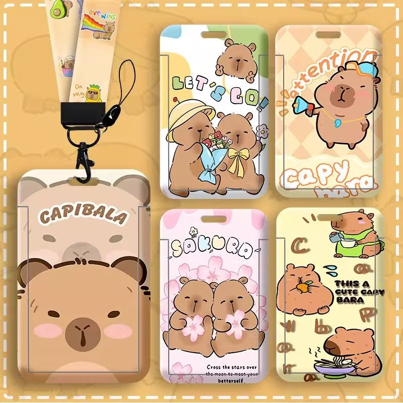 Bao Đựng Thẻ & Dây Đeo Thẻ Học Sinh Cute – Thiết Kế Hoạt Hình Xinh Xắn, Phù Hợp Đi Học & Đi Làm