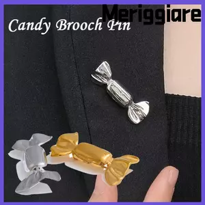 MERIGGIARE Trâm Cài Dễ Thương, Trâm Cài Kẹo Kim Loại Vàng / Bạc, Trang Trí Quyến Rũ Phong Cách Hàn Quốc Đẹp