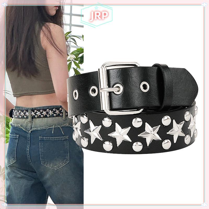 JRP Đinh Tán Rỗng Viên Đạn Trang Trí Đai Da Thời Trang Đính Đá Goth Có Thể Điều Chỉnh Nữ Punk Thắt Lưng JRP