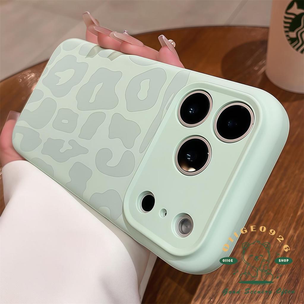 【 Ốp lưng iPhone17 】 Vỏ điện thoại in hình con báo lỏng màu iphone17 Pro Max 16 cho vỏ iPhone Vỏ mềm silicon TPU chống sốc